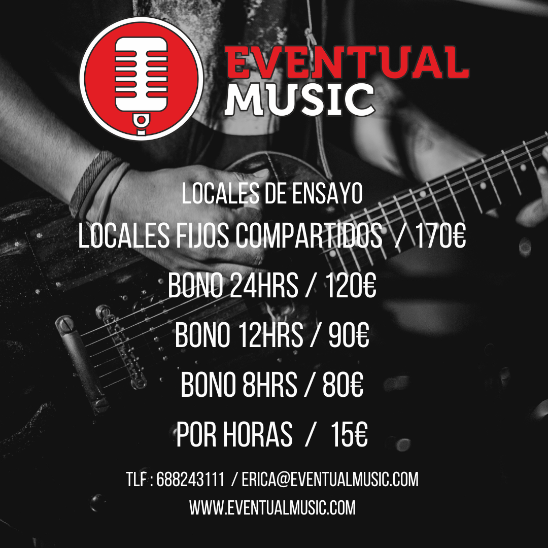EVENTUALMUSIC - SALA DE CONCIERTOS (1200 personas aforo) Y 9 LOCALES DE ENSAYO PROFESIONALES